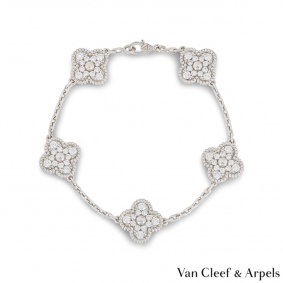 Van Cleef & Arpels Diamond Vintage Alhambra Bracelet VCARA41500